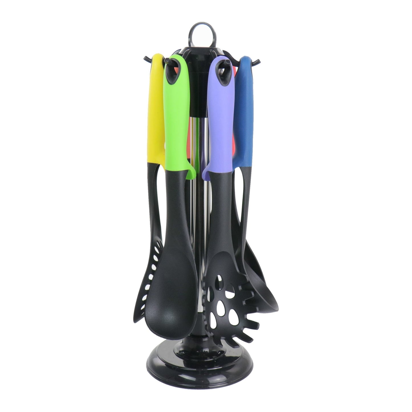 MegaChef Assorted Color Nylon Cooking Utensils, Set of 7 - Galactic capuchin