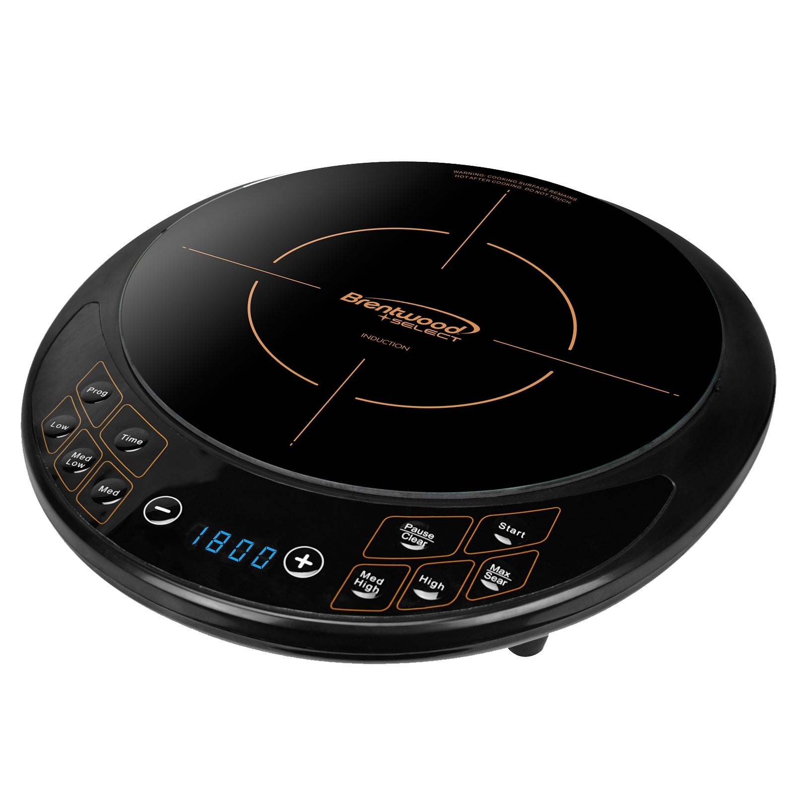 Brentwood Single Electric Induction Cooktop in Black - Galactic capuchin