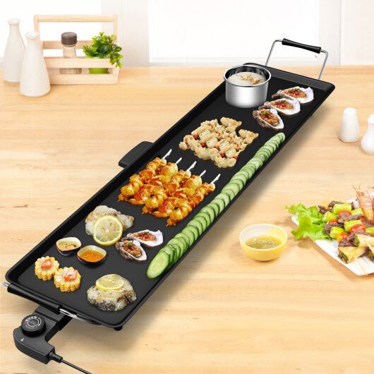 Costway Electric Teppanyaki Table Top Grill Griddle BBQ Barbecue Nonstick Camping - Galactic capuchin