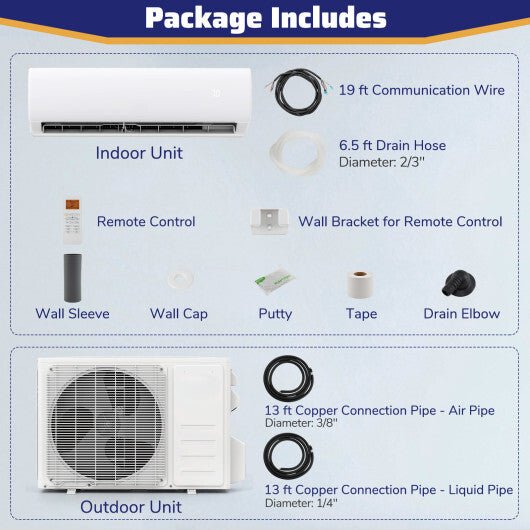 23000 BTU 208/230V Mini Split Heat Pump Heats at 5F Anti - Freeze Chassis Technology - Galactic capuchin